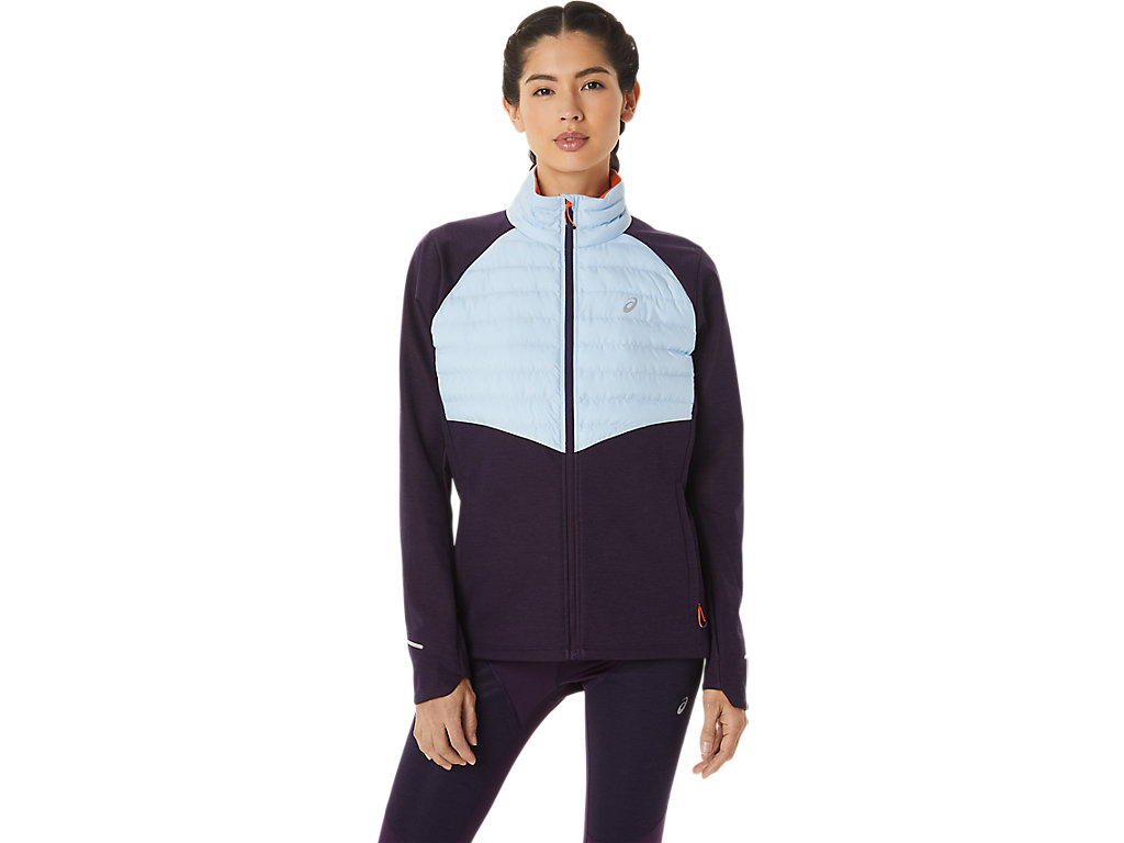 Women\'s Asics Winter Run Jackets Blue | 1905-QLUTF