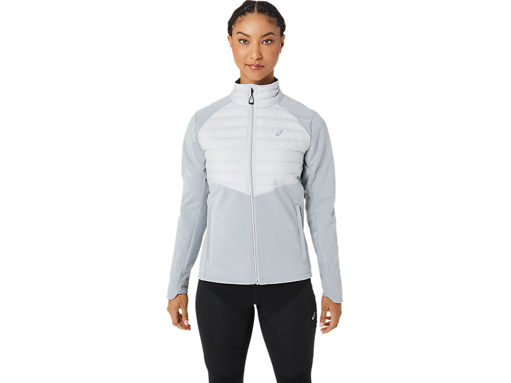 Women\'s Asics Winter Run Jackets Grey / Grey | 0856-RMFWI