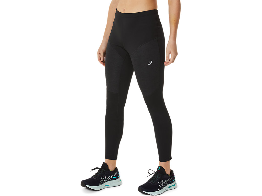 Women's Asics Winter Run Leggings Black | 3516-BOPTF