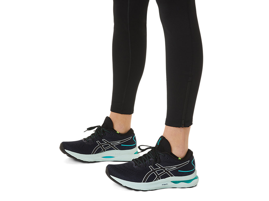 Women's Asics Winter Run Leggings Black | 3516-BOPTF