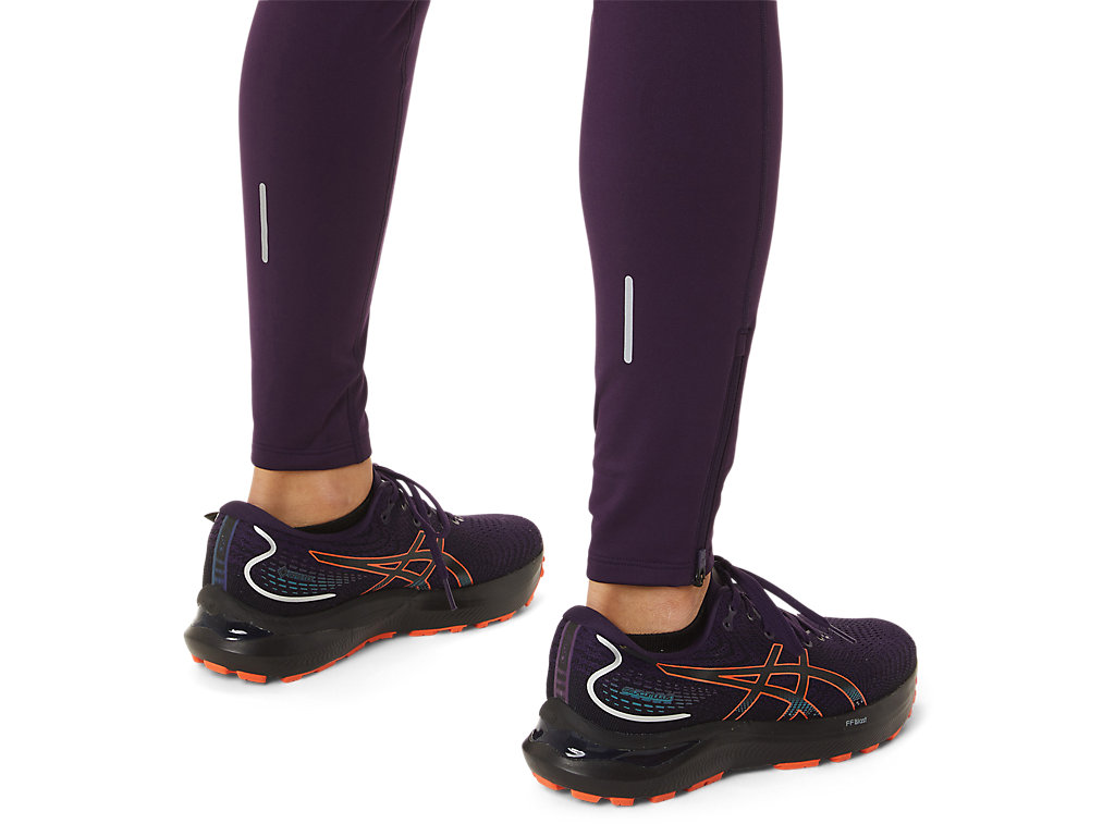 Women's Asics Winter Run Leggings Purple | 8695-YBFHE