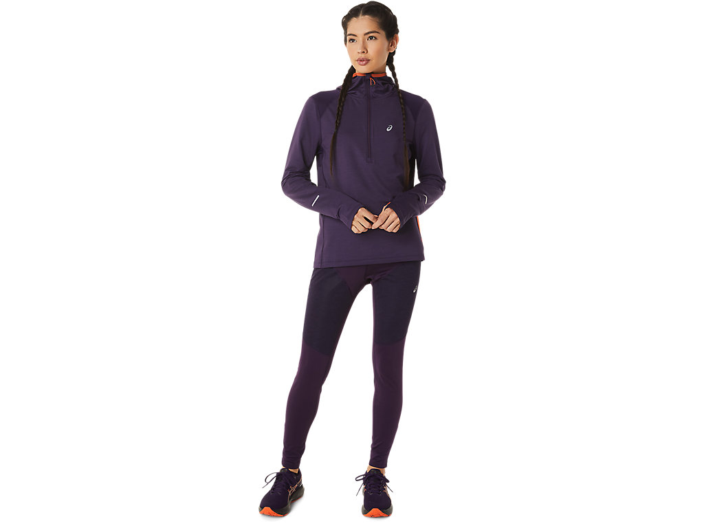 Women's Asics Winter Run Long Sleeve Hoodie Orange | 1037-QMLKT