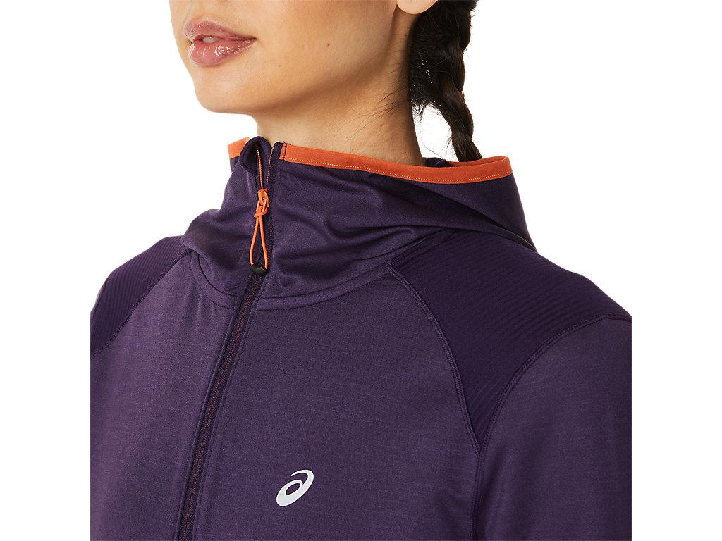 Women's Asics Winter Run Long Sleeve Hoodie Orange | 1037-QMLKT