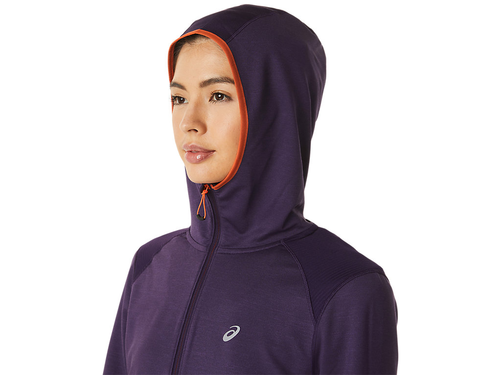 Women's Asics Winter Run Long Sleeve Hoodie Orange | 1037-QMLKT