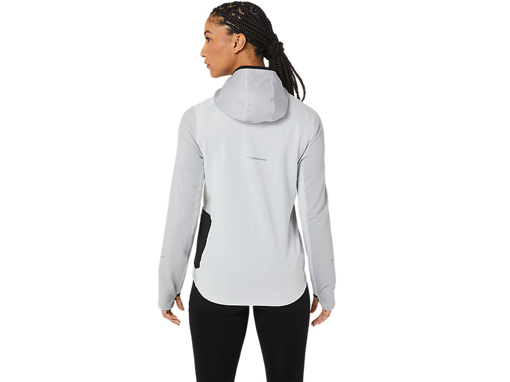 Women's Asics Winter Run Long Sleeve Hoodie Grey / Black | 9315-JPFBS