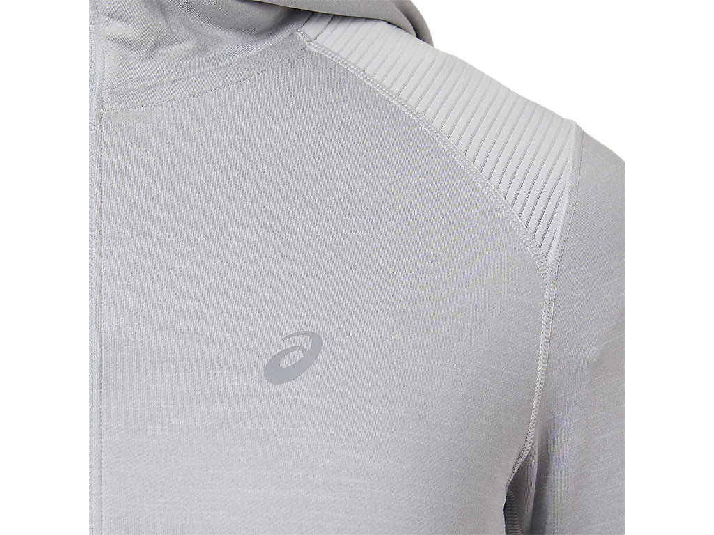 Women's Asics Winter Run Long Sleeve Hoodie Grey / Black | 9315-JPFBS